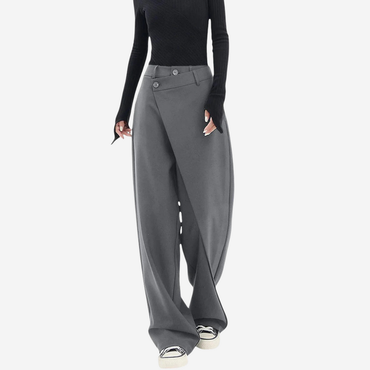 Helena™ | Kvinnors oregelbundna vida byxor – Trendiga, löst sittande byxor