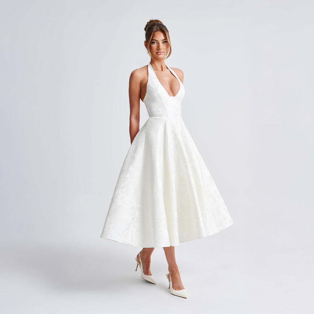 Evelyne™ | Romantisk Jacquard Klänning