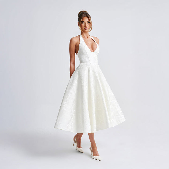 Evelyne™ | Romantisk Jacquard Klänning